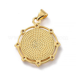 Eco-friendly Brass Micro Pave Clear Cubic Zirconia Pendants&nbsp;KK-D066-24G-RS