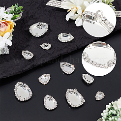 24Pcs 4 Style Brass Cabochon Connector Setting&nbsp;RB-PH0001-18P