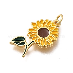 Brass Enamel Pendants&nbsp;KK-Z125-21G