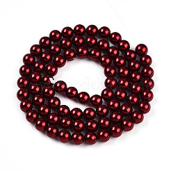 Baking Paint Pearlized Glass Pearl Bead Strands&nbsp;HY-N002-5mm-A13