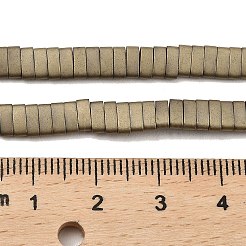 Electroplated Frosted Non-magnetic Synthetic Hematite Beads Strands&nbsp;G-G089-A01-03