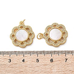 Brass Micro Pave Cubic Zirconia Pendants&nbsp;KK-U070-17B-G