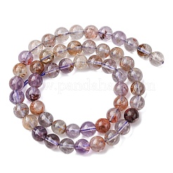 Natural Rutilated Quartz Beads Strands&nbsp;G-R446-8mm-01