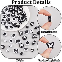 170Pcs 17 Styles Acrylic Beads&nbsp;OACR-PH0004-37