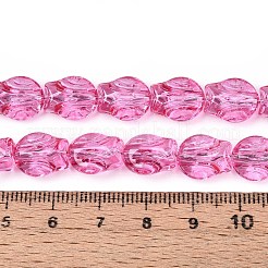 Baking Paint Transparent Glass Beads Strands&nbsp;DGLA-N017-02B