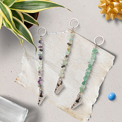 6Pcs Natural & Synthetic Gemstone Keychains&nbsp;KEYC-GF00003