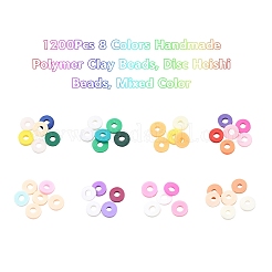 1200Pcs 8 Colors Handmade Polymer Clay Beads&nbsp;CLAY-YW0001-15C