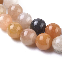 Natural Golden Silk Jade Beads Strands&nbsp;G-L538-034-8mm
