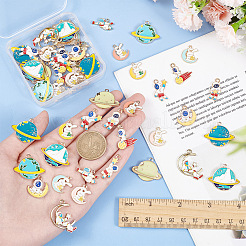 60Pcs 15 Style Alloy Enamel Pendants&nbsp;ENAM-AR0001-52