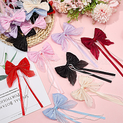 28Pcs 7 Colors Polyester Resin Bowknot Ornament Accessories&nbsp;DIY-SP0004-79