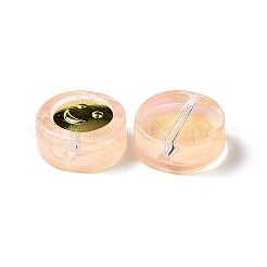 Transparent Spray Painted Glass Beads&nbsp;GLAA-I050-15D