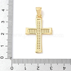 Brass Micro Pave Cubic Zirconia Pendants&nbsp;KK-L256-38G