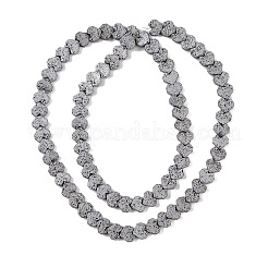 Electroplated Natural Lava Rock Beads Strands&nbsp;G-Q1009-G01-02G