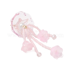 Glass Seed Beaded Jellyfish Big Pendants&nbsp;X-PALLOY-MZ01166-03