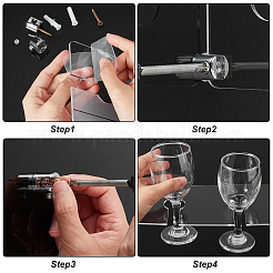 4-Hole Acrylic Wall-Mounted Glass Holder Display Racks&nbsp;ODIS-WH0027-051B