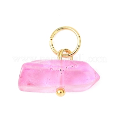 Dyed Natural Quartz Crystal Neggets Pendants&nbsp;PALLOY-JF04581-02