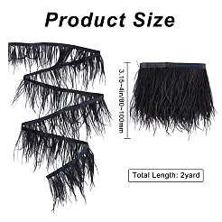 2 Yards Fashion Ostrich Feather Cloth Strand Costume Accessories&nbsp;FIND-GF0003-42A