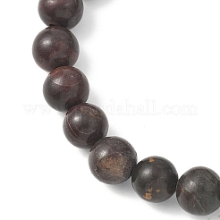 Round Natural Picasso Jasper Beaded Stretch Bracelets&nbsp;BJEW-JB12637