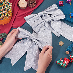 Polyamide Glitter Bowknots&nbsp;DIY-TAC0051-010B
