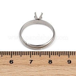 304 Stainless Steel Cuff Ring Components&nbsp;STAS-D372-01P