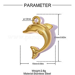 304 Stainless Steel Pendants&nbsp;STAS-OY015-23G