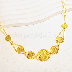 Vintage Embossed Coin Bib Necklaces for Daily&nbsp;HI9212