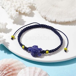 Porcelain Tortoise Braided Bead Bracelets&nbsp;BJEW-JB10058-01
