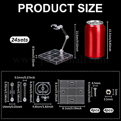 Plastic Action Figure Display Holder with Square Base&nbsp;ODIS-WH0043-212A
