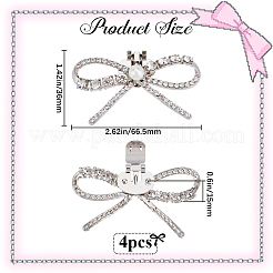 4Pcs Alloy Rhinestone Shoe Decoration&nbsp;AJEW-GF0009-28P