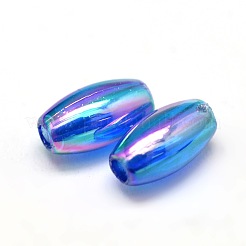 AB Color Plated Rice Electroplated Eco-Friendly Transparent Acrylic Beads&nbsp;PACR-I002-27