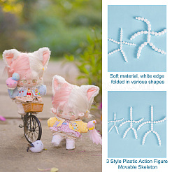 6Pcs 3 Style Plastic Action Figure Movable Skeleton&nbsp;DOLL-PH0001-16