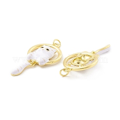 Rack Plating Brass Enamel  Pendants&nbsp;KK-B053-35G-01