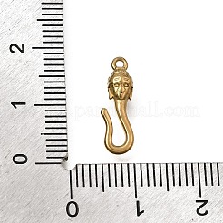 304 Stainless Steel Buddha Head Hook Clasps&nbsp;SA-CBACB61-16G