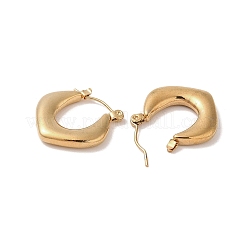 Rhombus 201 Stainless Steel Half Hoop Earrings for Women&nbsp;EJEW-G385-31G