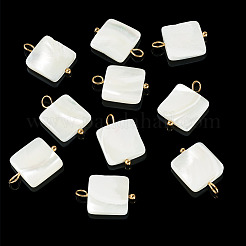 10Pcs Natural Shell Square Pendants&nbsp;STAS-TA0006-27