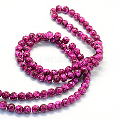 Baking Paint Glass Round Bead Strands&nbsp;DGLA-Q019-8mm-72