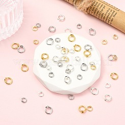 60Pcs 6 Styles Brass Ring Charm Connectors&nbsp;KK-CJ0004-51