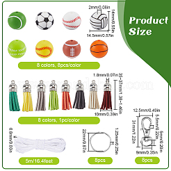 DIY Sports Ball Keychain Making Kit&nbsp;DIY-SP0001-48