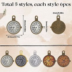 30Pcs 5 Styles Zinc Alloy Pendants&nbsp;FIND-SC0007-13