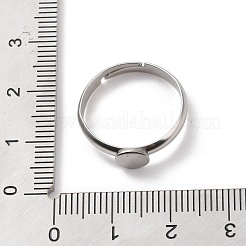 Non-Tarnish 304 Stainless Steel Pad Ring Settings&nbsp;STAS-K278-11A-P