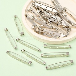 Iron Brooch Pin Back Safety Catch Bar Pins with 3 Holes&nbsp;IFIN-A171-04I