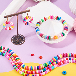 6Strands 3 Styles Handmade Polymer Clay Beads Strand&nbsp;CLAY-TA0002-09