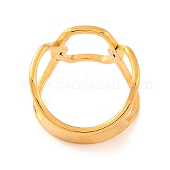 Ion Plating(IP) 304 Stainless Steel Hollow Hexagon Finger Rings for Women&nbsp;RJEW-S414-26B-G