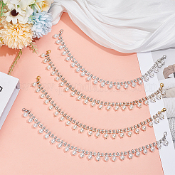 20Pcs 10 Colors Brass Rhinestone Tassel Boot Strap Chains&nbsp;HJEW-HY00094