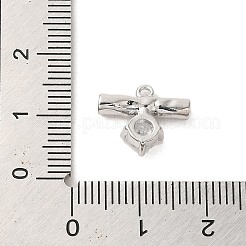 Brass Micro Pave Cubic Zirconia Charms&nbsp;LS-KK-C043-01P