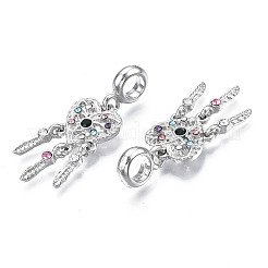 Rack Plating Alloy European Dangle Charms&nbsp;MPDL-N039-062P