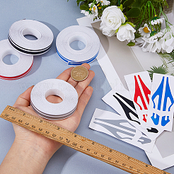4Pcs 4 Colors Plastic Car Stickers&nbsp;DIY-FH0010-57