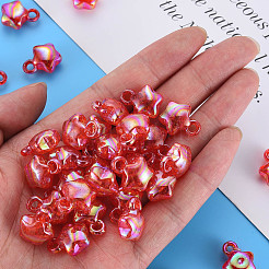 Transparent Crackle Acrylic Pendants&nbsp;LS-MACR-S373-63-L03