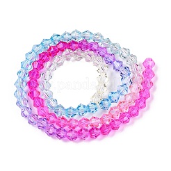 Gradient Color Baking Paint Glass Bead Strands&nbsp;LS-DGLA-A039-T6mm-A08