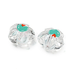 Transparent Printed Acrylic Beads&nbsp;OACR-H124-07